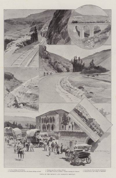 ベイルートとダマスカス鉄道の眺め 作： Charles Auguste Loye
